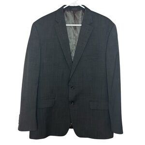 Lauren Ralph Lauren suit jacket blazer grey black wool size 46 Regular
